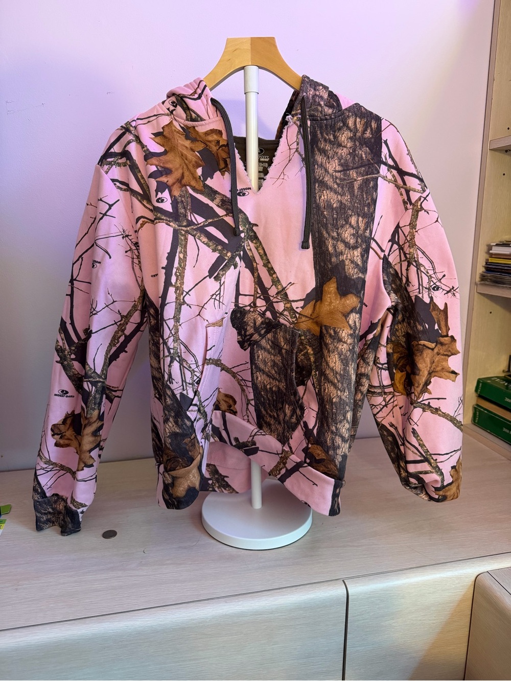 Pink Camo Hoodie with Oak Leaf Realtree